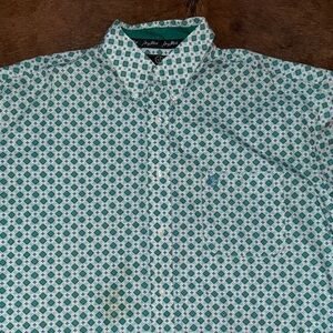 Wrangler Men's George Straight Long Sleeve Geometric Pattern Shirt